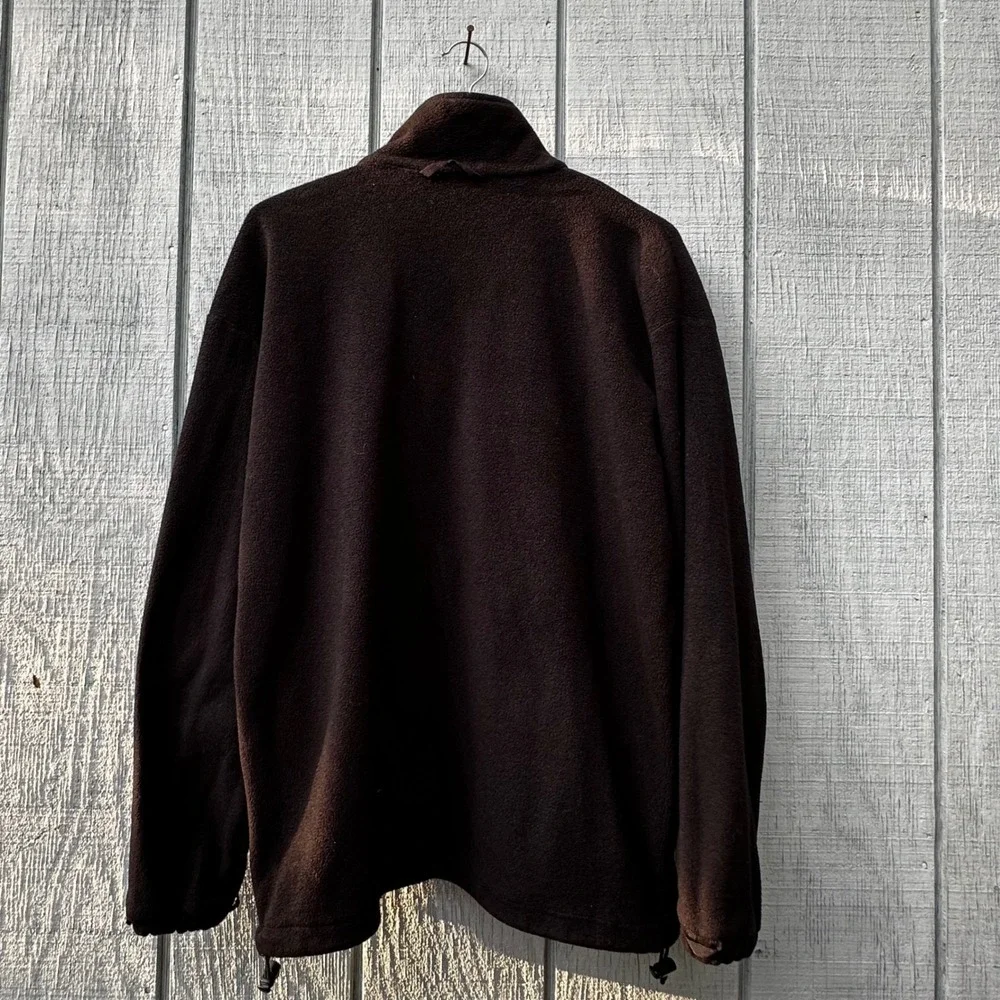 FILA Fleece Jacket Mens Large Full‎ Zip Mock Neck Coat Gray Performance